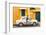 Male Cyclist and Ambassador Car, Pondicherry (Puducherry), Tamil Nadu, India-Peter Adams-Framed Photographic Print