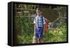 Male Elementary School Student, Backwaters, Kerala, India-Ali Kabas-Framed Stretched Canvas