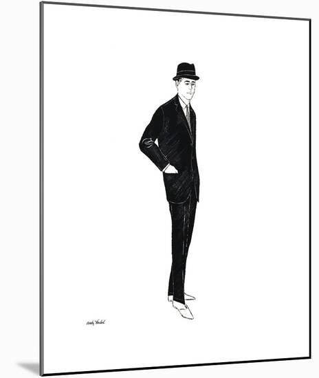 Male Fashion Figure, c. 1960-Andy Warhol-Mounted Giclee Print