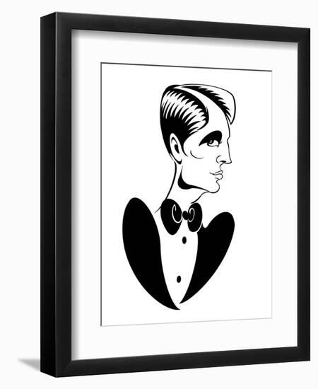 Male fashion: tuxedo and bow tie-Neale Osborne-Framed Giclee Print