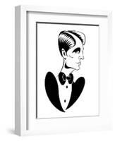 Male fashion: tuxedo and bow tie-Neale Osborne-Framed Giclee Print