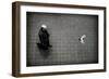 Male Figure and Pidgeon-Sharon Wish-Framed Photographic Print