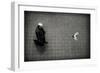 Male Figure and Pidgeon-Sharon Wish-Framed Photographic Print