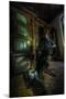 Male Figure in Abandoned Building with Televisions-Nathan Wright-Mounted Photographic Print