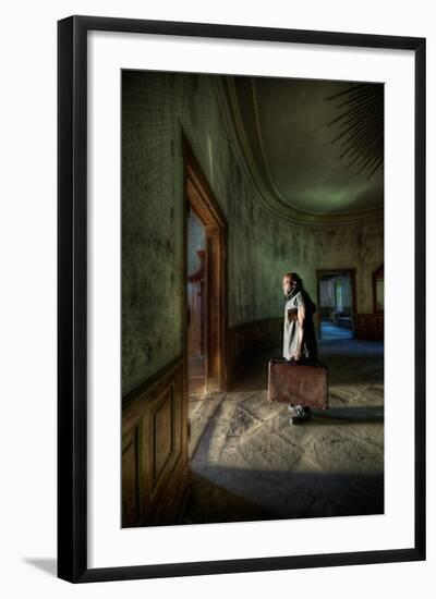 Male Figure in Abandoned Building-Nathan Wright-Framed Photographic Print