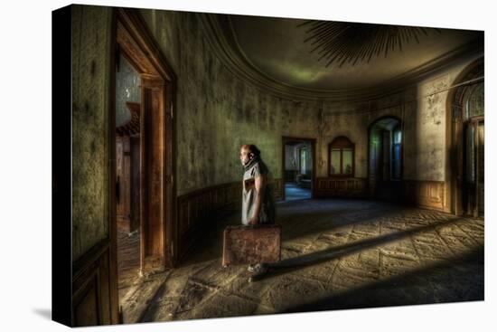 Male Figure in Abandoned Building-Nathan Wright-Stretched Canvas