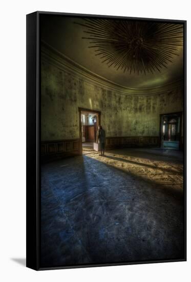 Male Figure in Abandoned Building-Nathan Wright-Framed Stretched Canvas