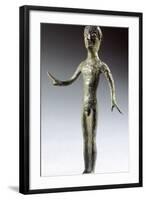 Male Figure Making an Offering, Bronze Figurinette from Brolio-null-Framed Photographic Print