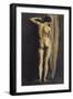 Male Figure Standing by a Pale Brown Curtain, 1898-Augustus Edwin John-Framed Giclee Print
