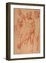 Male Figure Study with Re-Studies of Head, Arms, Shoulder, and Leg (Sketches for Centre Panel of Au-Charles Haslewood Shannon-Framed Giclee Print