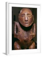 Male figure (ti'i) made of thespesia wood from the Society Islands in Tahiti, 19th Century-Unknown-Framed Giclee Print