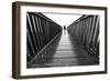 Male Figure Walking on Pier-Sharon Wish-Framed Photographic Print