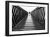 Male Figure Walking on Pier-Sharon Wish-Framed Photographic Print