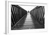 Male Figure Walking on Pier-Sharon Wish-Framed Photographic Print