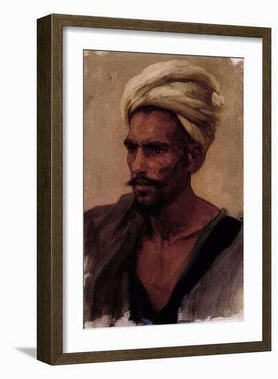 Male Figure with a Turban, 1865-Frederic Leighton-Framed Giclee Print