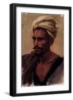 Male Figure with a Turban, 1865-Frederic Leighton-Framed Giclee Print