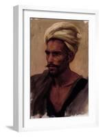 Male Figure with a Turban, 1865-Frederic Leighton-Framed Giclee Print