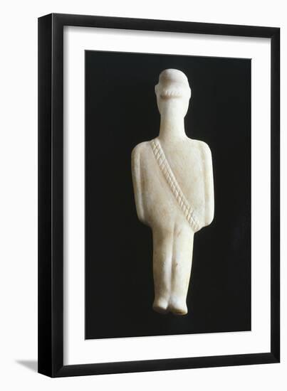Male Figure with Bandoleer Statue from Syros, Greece, Back, Cycladic Culture-null-Framed Giclee Print