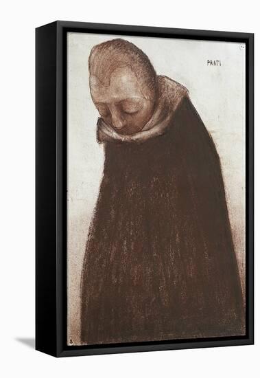 Male Figure with Bowed Head-Eugenio Prati-Framed Stretched Canvas