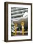 Male Figures as Support, Collins Avenue, Miami South Beach, Florida, Usa-Axel Schmies-Framed Photographic Print