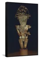Male Figurine in Gold with a False Watermark from Cundimarca, Colombia, Chibcha Civilization-null-Framed Stretched Canvas