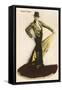 Male Flamenco Dancer with Cape-null-Framed Stretched Canvas