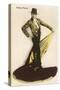 Male Flamenco Dancer with Cape-null-Stretched Canvas