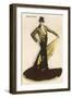 Male Flamenco Dancer with Cape-null-Framed Art Print