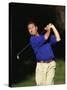 Male Golfer in Action-Chris Trotman-Stretched Canvas