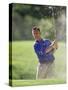 Male Golfer in Action-Chris Trotman-Stretched Canvas