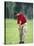 Male Golfer in Action-Chris Trotman-Stretched Canvas