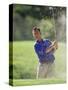 Male Golfer in Action-Chris Trotman-Stretched Canvas