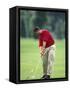 Male Golfer in Action-Chris Trotman-Framed Stretched Canvas