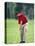 Male Golfer in Action-Chris Trotman-Stretched Canvas