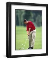 Male Golfer in Action-Chris Trotman-Framed Photographic Print