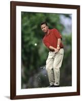 Male Golfer in Action-Chris Trotman-Framed Photographic Print