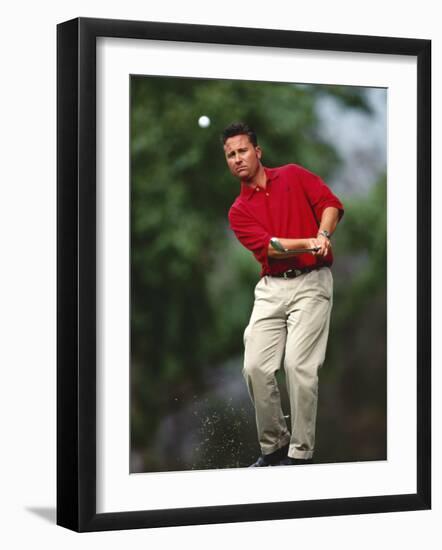 Male Golfer in Action-Chris Trotman-Framed Photographic Print