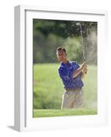 Male Golfer in Action-Chris Trotman-Framed Photographic Print