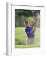 Male Golfer in Action-Chris Trotman-Framed Photographic Print