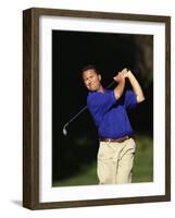 Male Golfer in Action-Chris Trotman-Framed Photographic Print