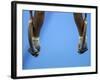 Male Gymnast Competing on Rings in Men's Qualification, 2004 Olympic Summer Games, Athens, Greece,-Steven Sutton-Framed Photographic Print