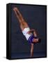 Male Gymnast Performing on the Floor Exercise-null-Framed Stretched Canvas