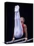 Male Gymnast Performing on the Parallel Bars-null-Stretched Canvas