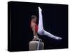 Male Gymnast Performing on the Pomell Horse-null-Stretched Canvas