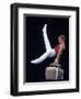 Male Gymnast Performing on the Pomell Horse-null-Framed Photographic Print