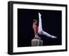 Male Gymnast Performing on the Pomell Horse-null-Framed Photographic Print