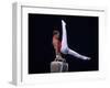 Male Gymnast Performing on the Pomell Horse-null-Framed Photographic Print