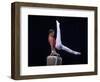 Male Gymnast Performing on the Pomell Horse-null-Framed Photographic Print