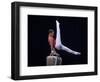 Male Gymnast Performing on the Pomell Horse-null-Framed Photographic Print