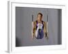Male Gymnast Performing on the Rings-null-Framed Photographic Print